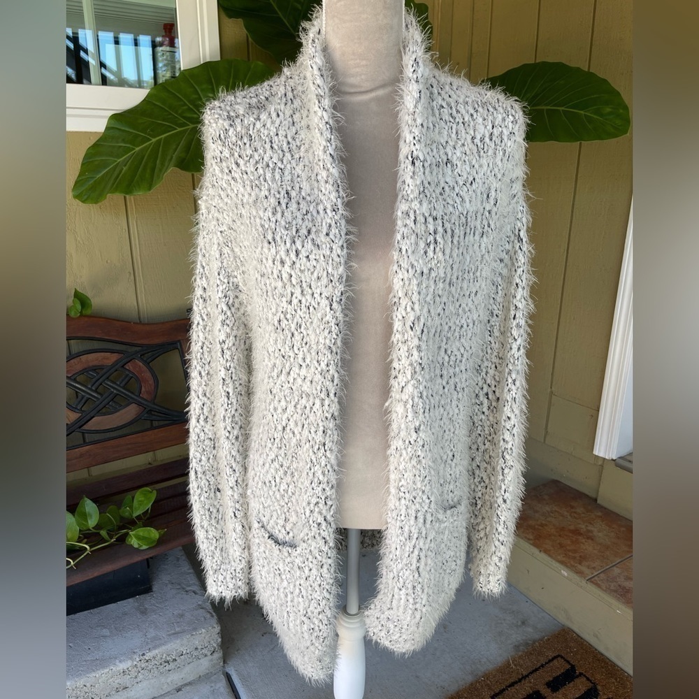 BP. Nordstrom Open Cardigan, Color is Ivory Metallic Size S NWT